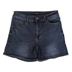 Silver Crush Dark Wash Denim Stretch Jean Shorts Women's